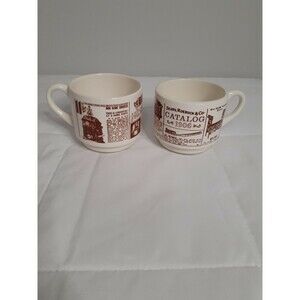 Vintage Sears And Roebuck Catalog 1906 Coffee Mugs Set Of 2